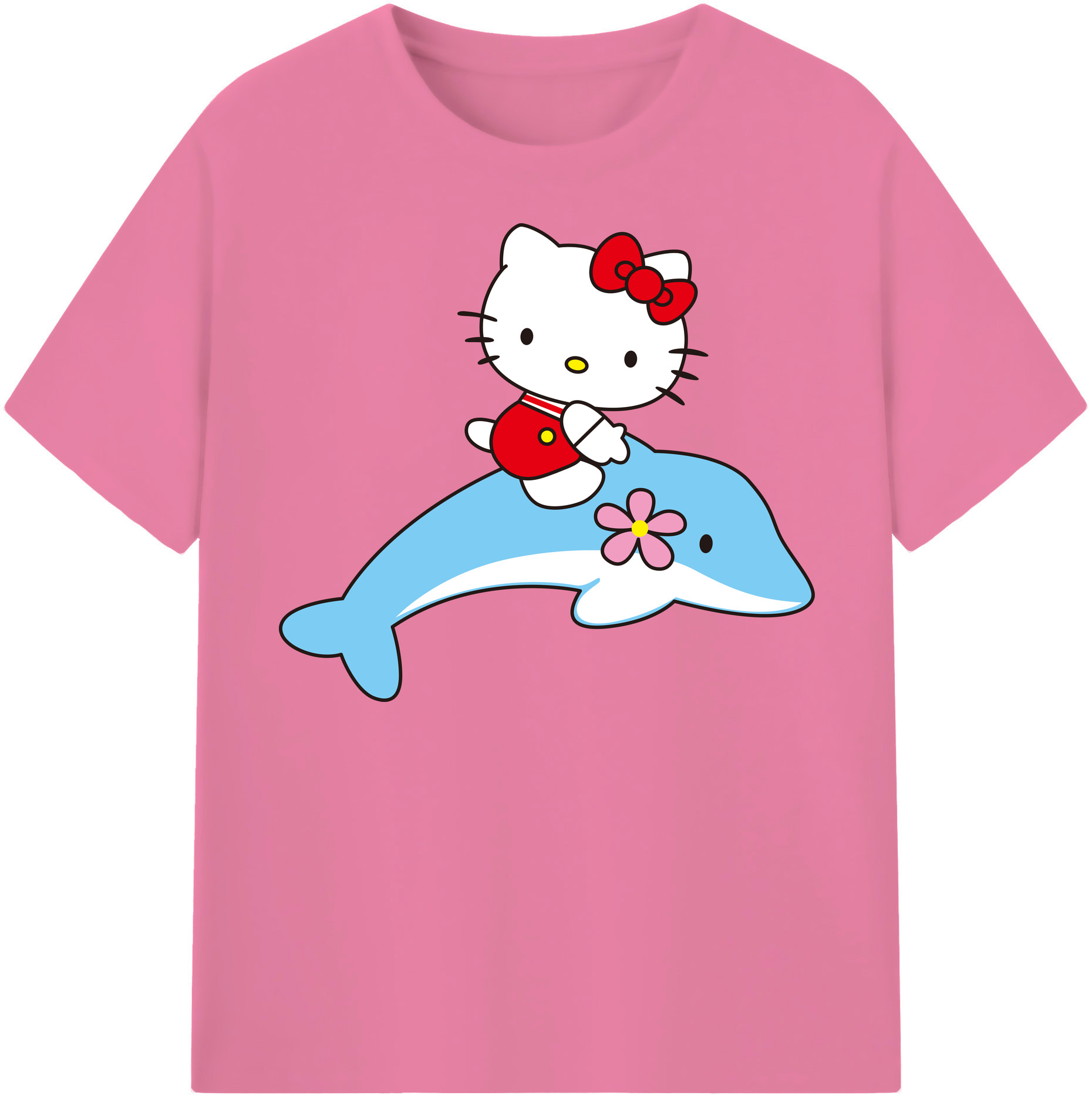 （画像用） Hello Kitty ハローキティ 綿100％半袖Tシャツ（フロントプリント）